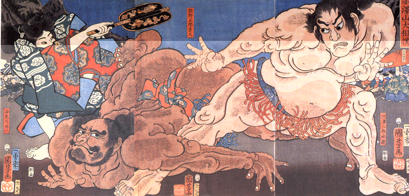 相撲 錦絵 河津三郎