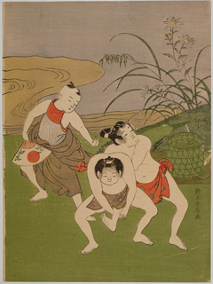 相撲 錦絵 子供相撲