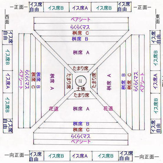 大相撲九州場所 らくらく2人マスC席 令和5年11月16日木 福岡国際センター-