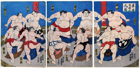 相撲 錦絵 東ノ方土俵入之図